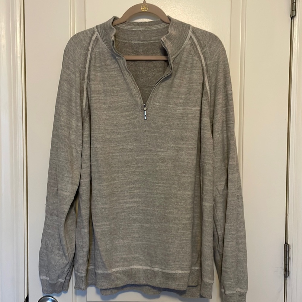 Tommy Bahama quarter zip sweater cream